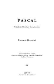 Pascal: A Study in Christian Consciousness
