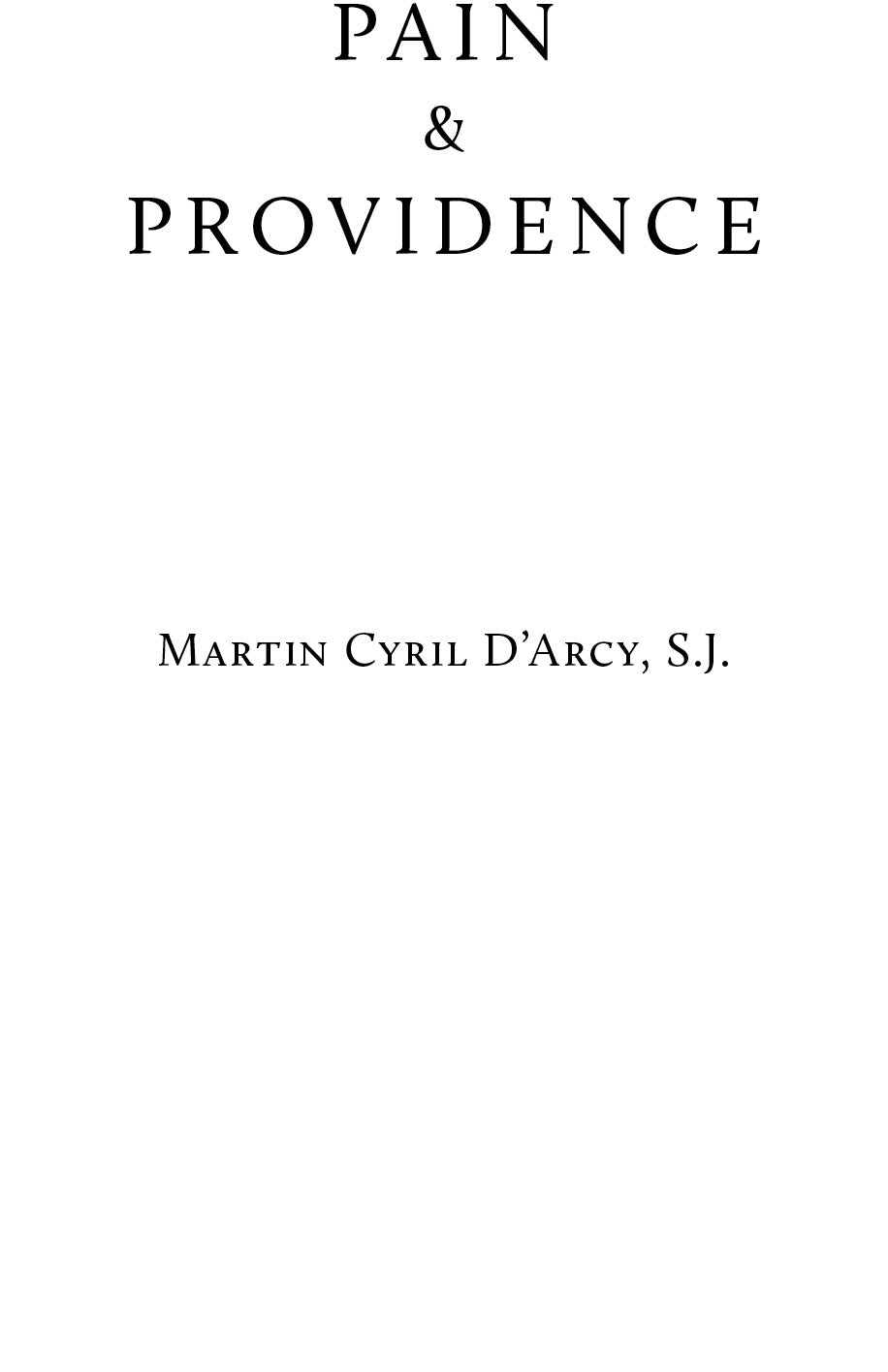 Pain and Providence