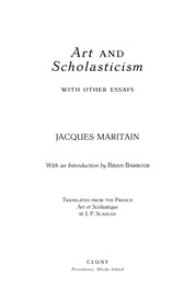 Art & Scholasticism