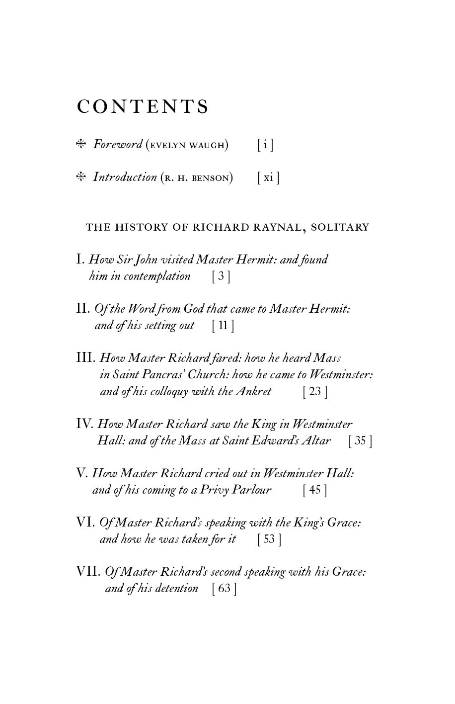 The History of Richard Raynal, Solitary