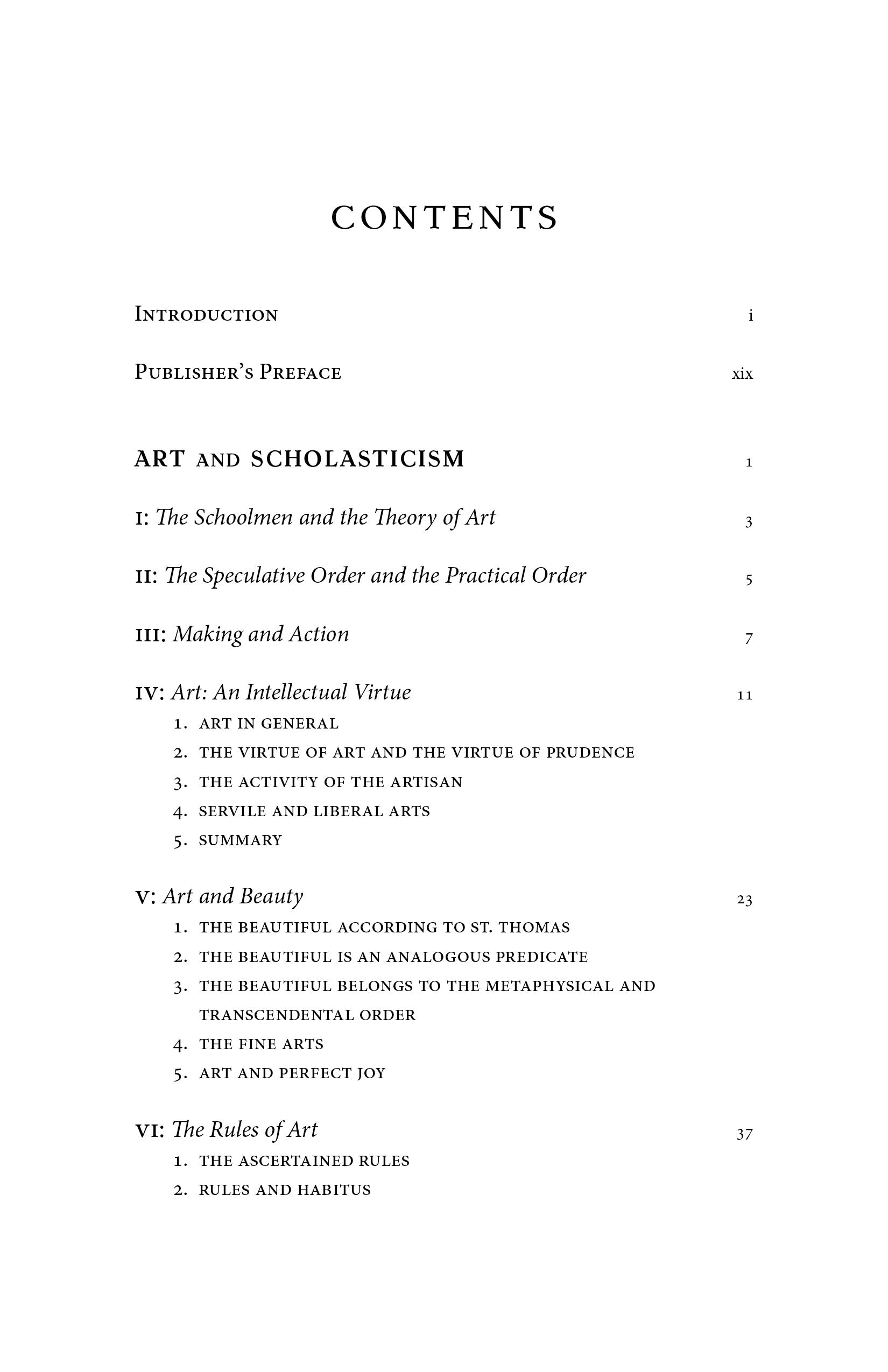 Art & Scholasticism