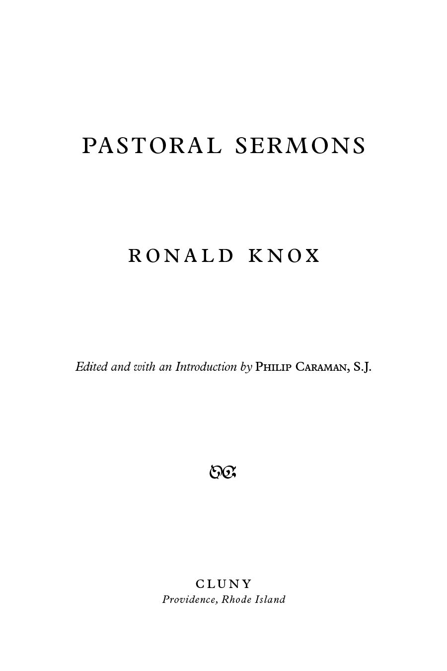 Pastoral Sermons