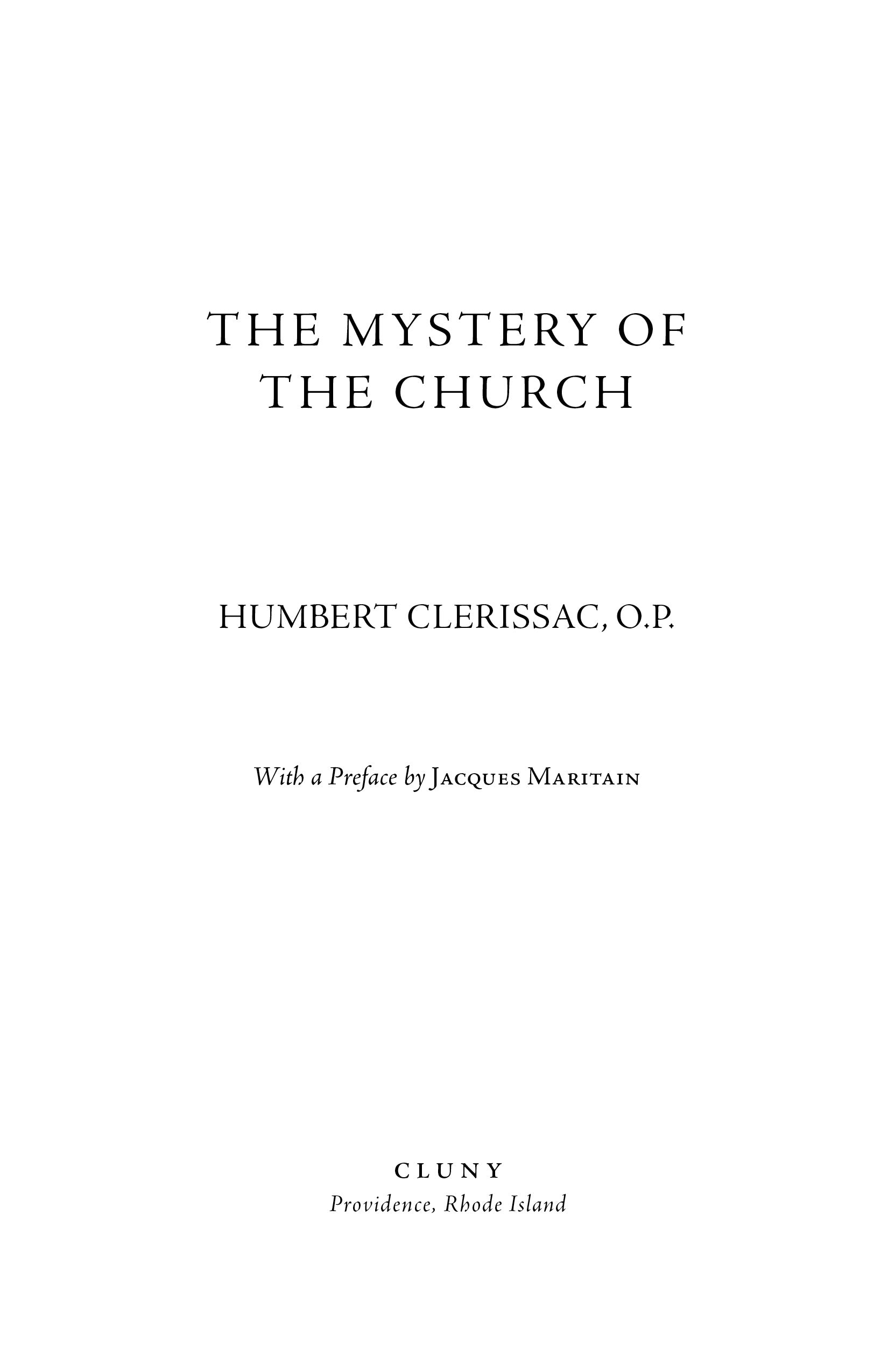 The Mystery of the Church