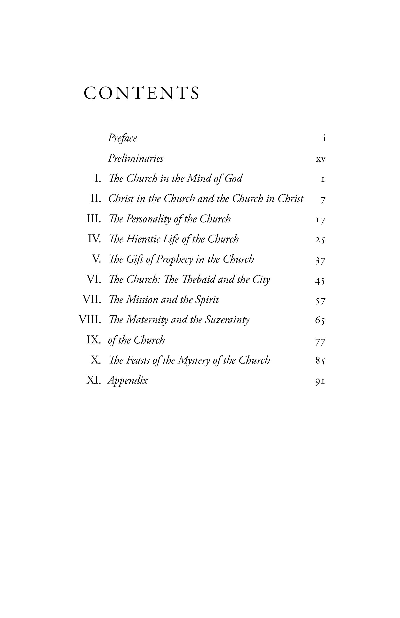 The Mystery of the Church