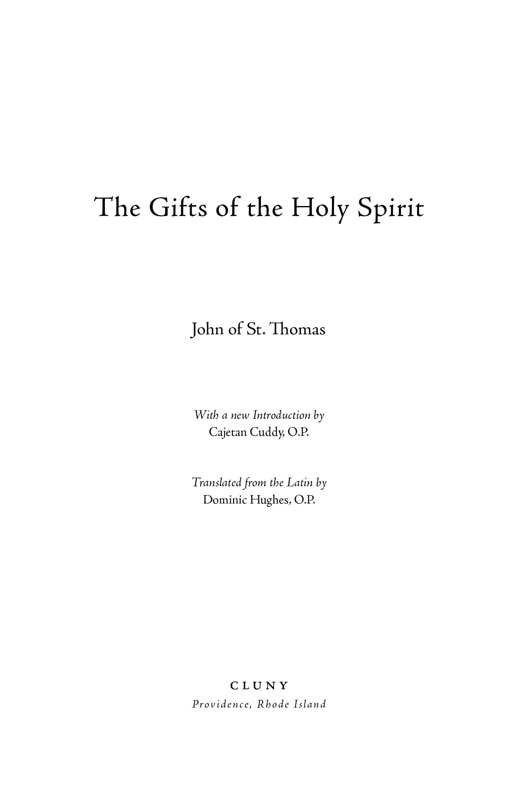 The Gifts of the Holy Spirit