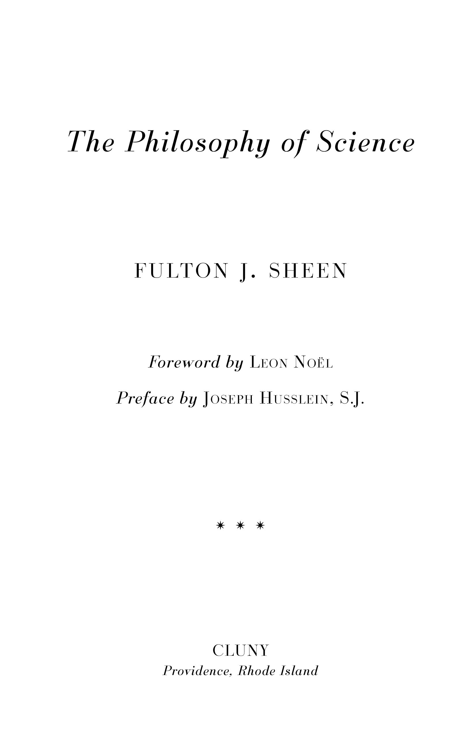 The Philosophy of Science