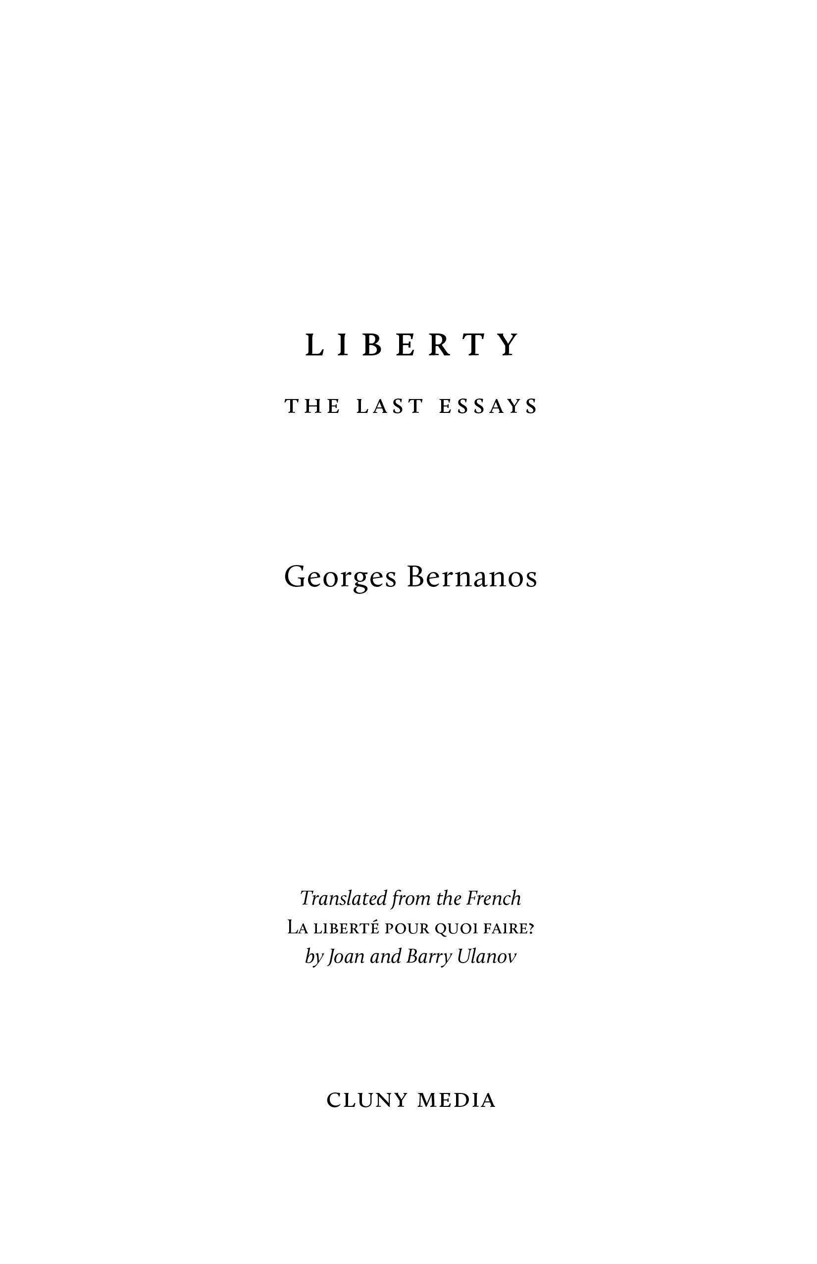 Liberty: The Last Essays - ClunyMedia