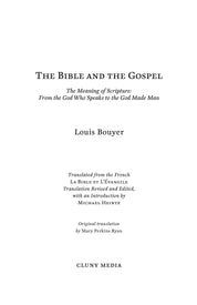 The Bible and the Gospel - ClunyMedia