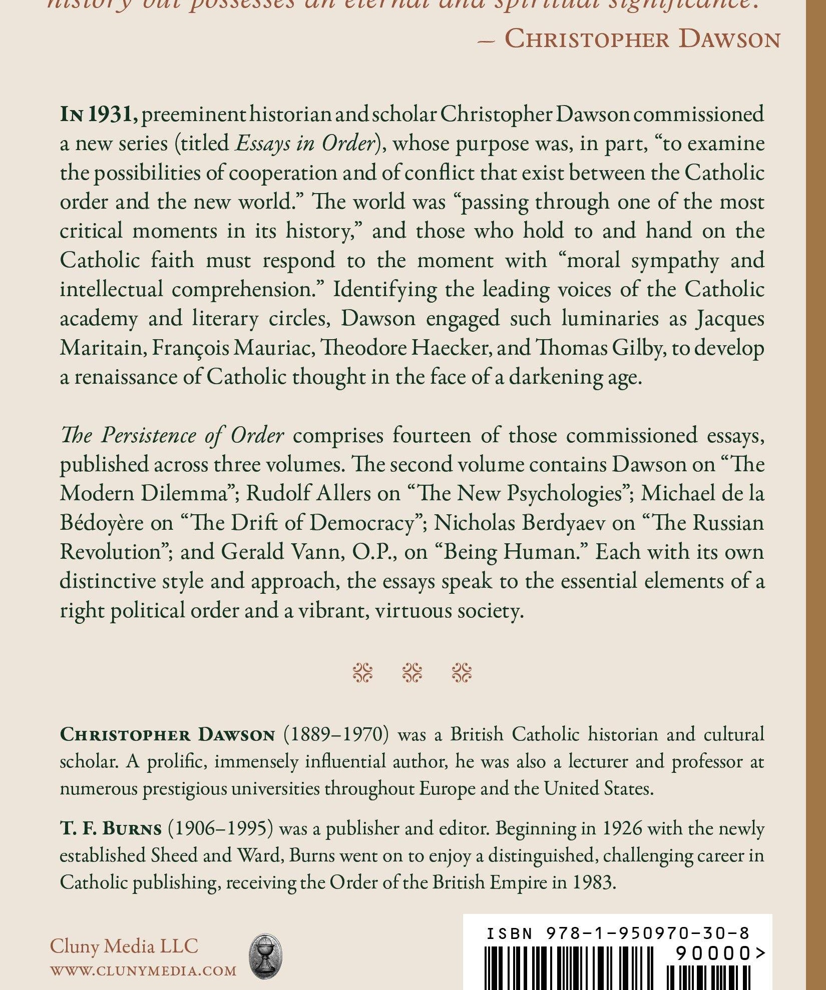 The Persistence of Order, Vol. II - ClunyMedia