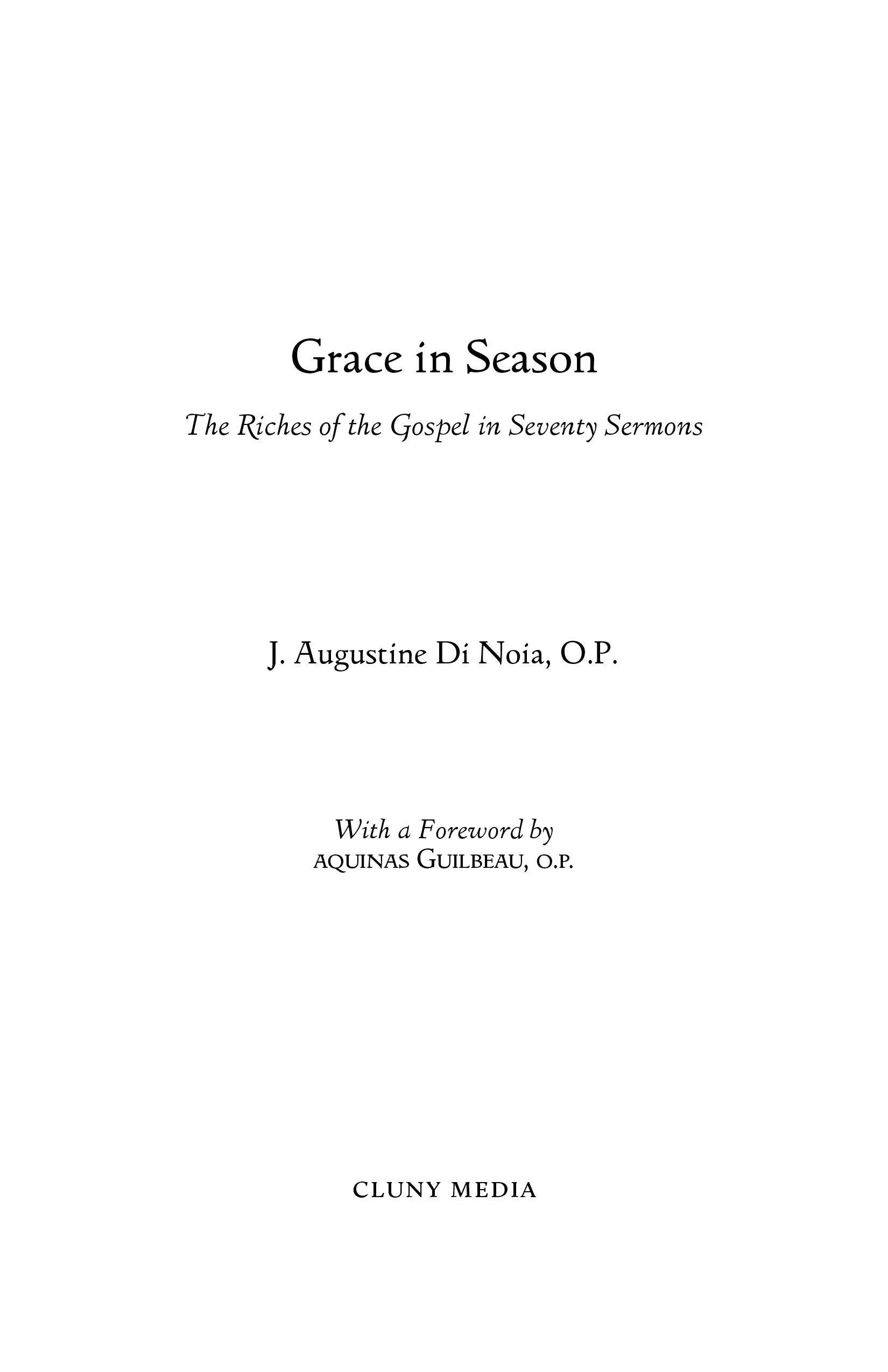 Grace in Season - ClunyMedia