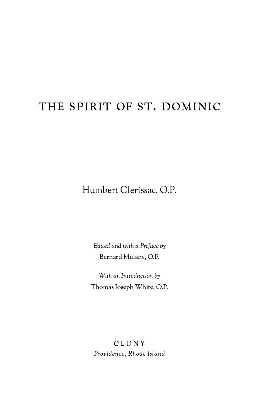 The Spirit of St. Dominic