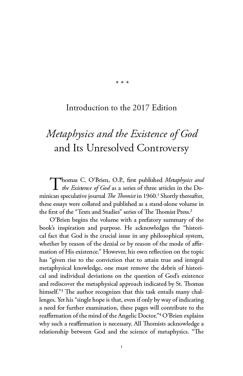 Metaphysics and the Existence of God