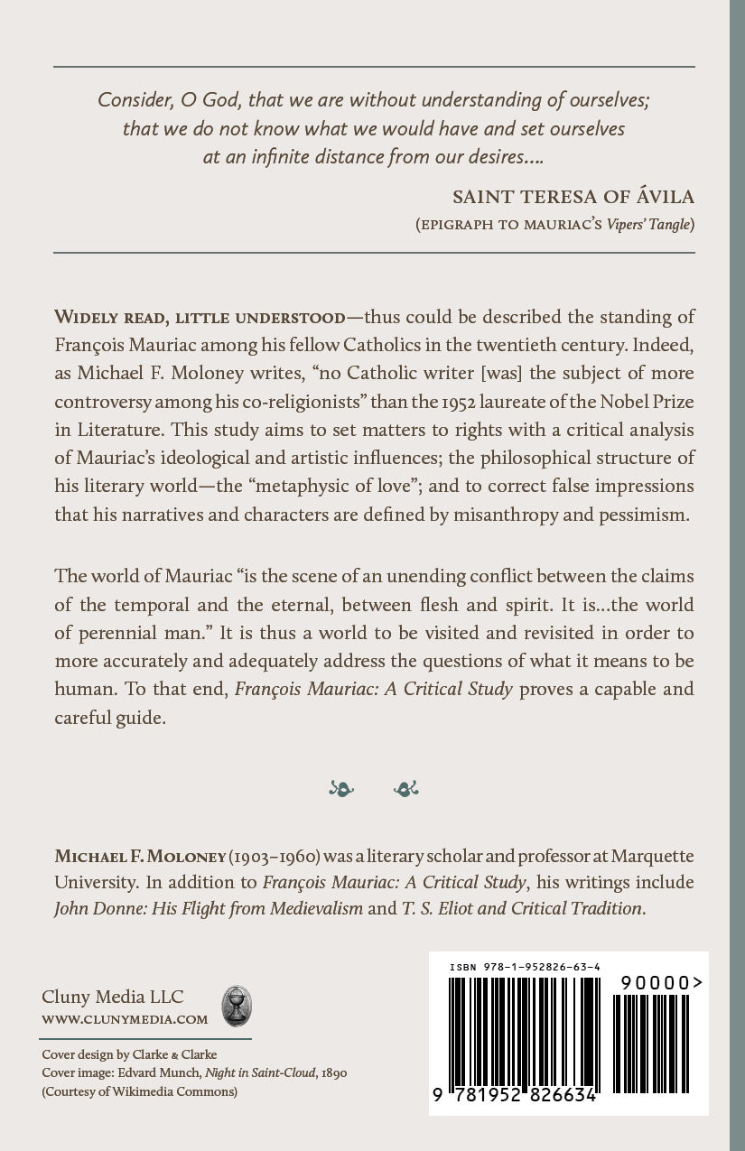 François Mauriac: A Critical Study – Cluny Media