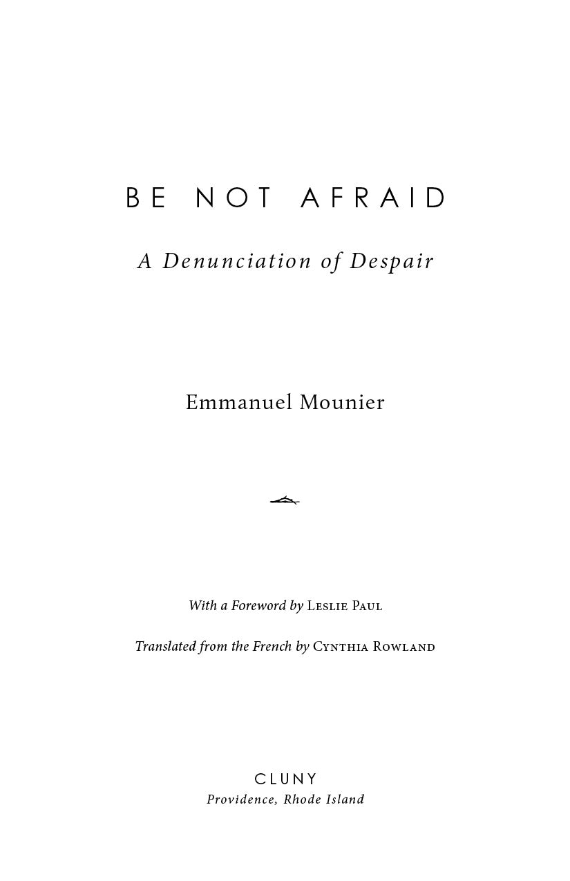 Be Not Afraid