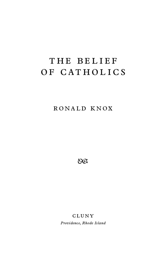 The Belief of Catholics