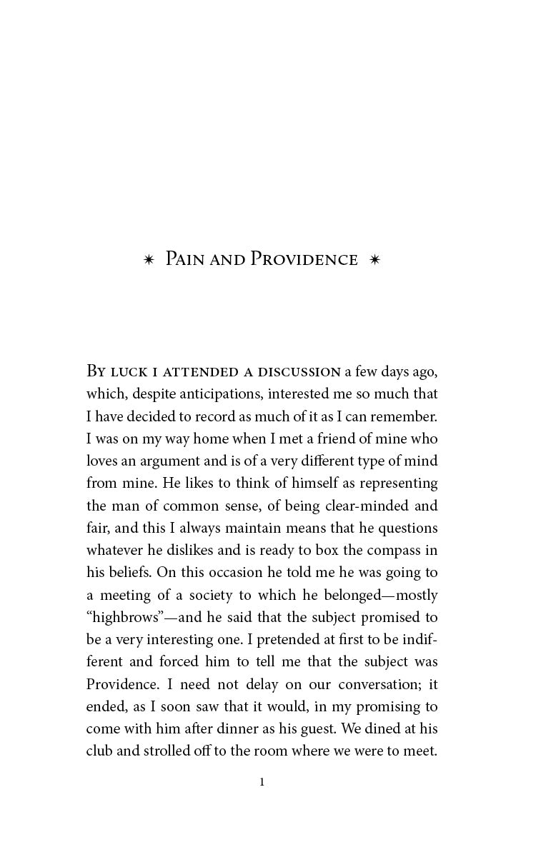 Pain and Providence