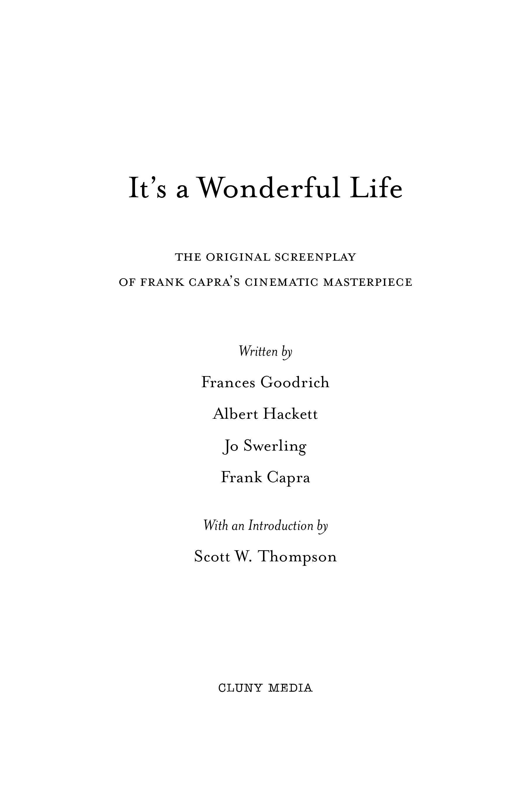 It's a Wonderful Life - ClunyMedia