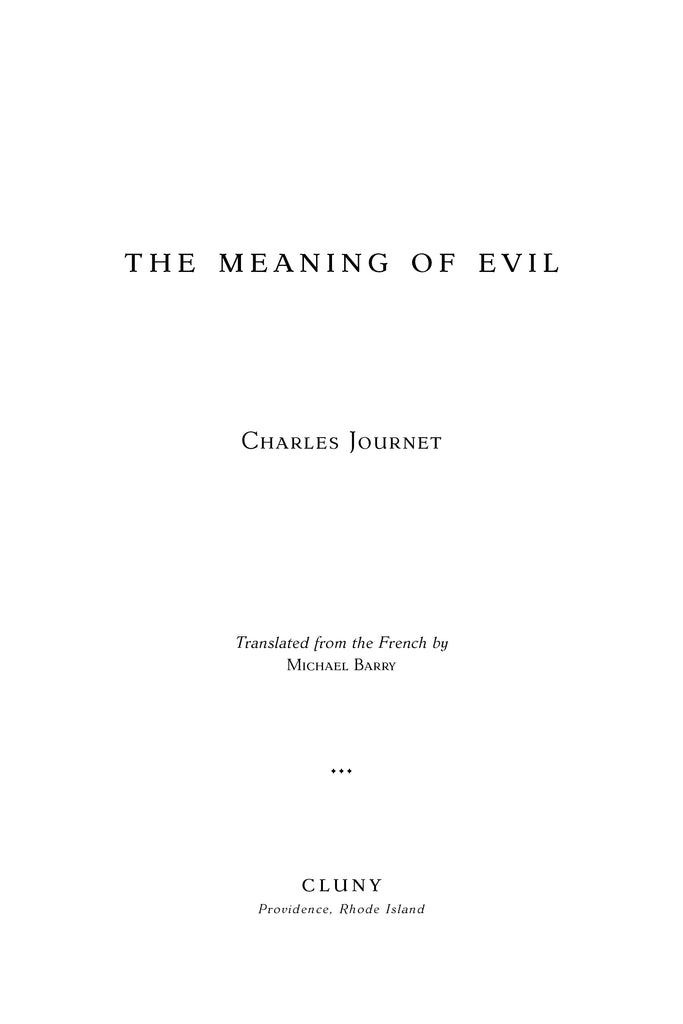 The Meaning of Evil